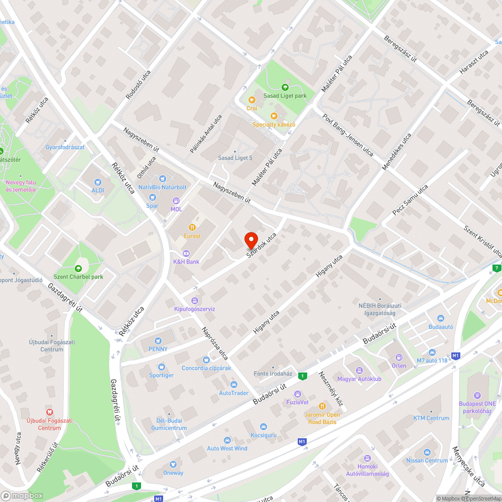 Mélyebb kátyú bejelentés helye