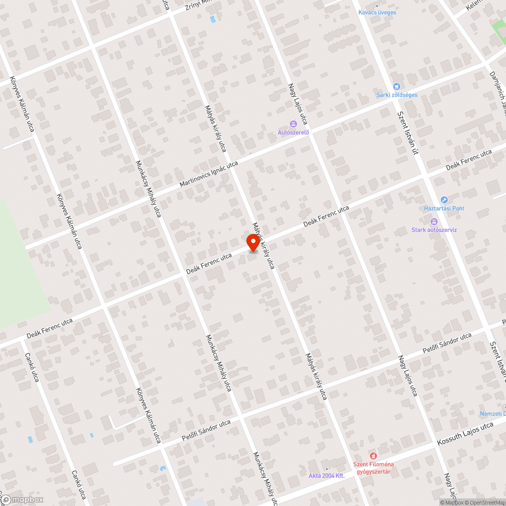 15 cm mély kátyúk bejelentés helye