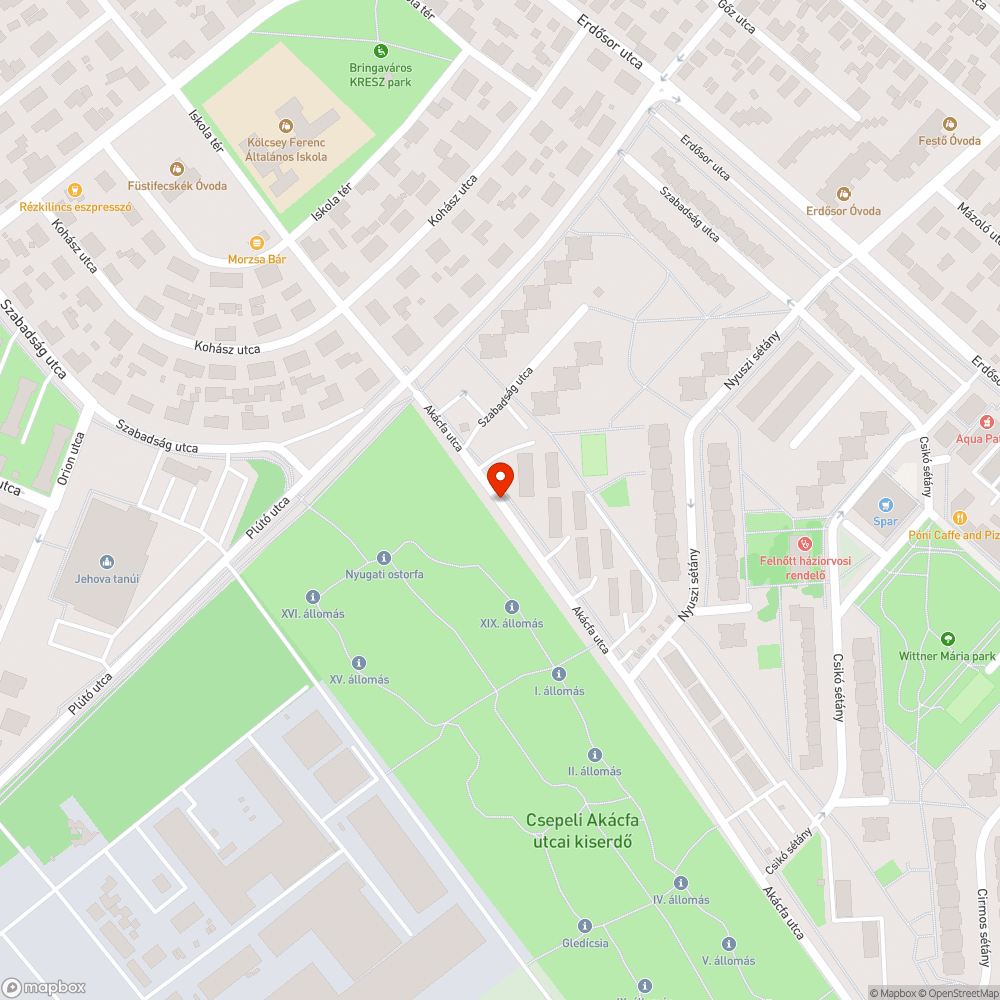 Elhagyott teherautó bejelentés helye