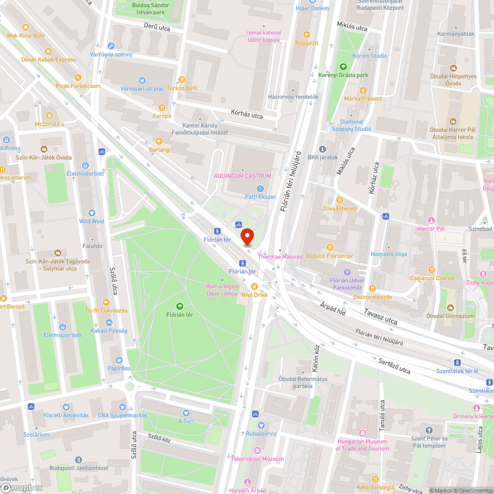 A Flórián téri aluljáróban vastagon áll a madárürülék. bejelentés helye