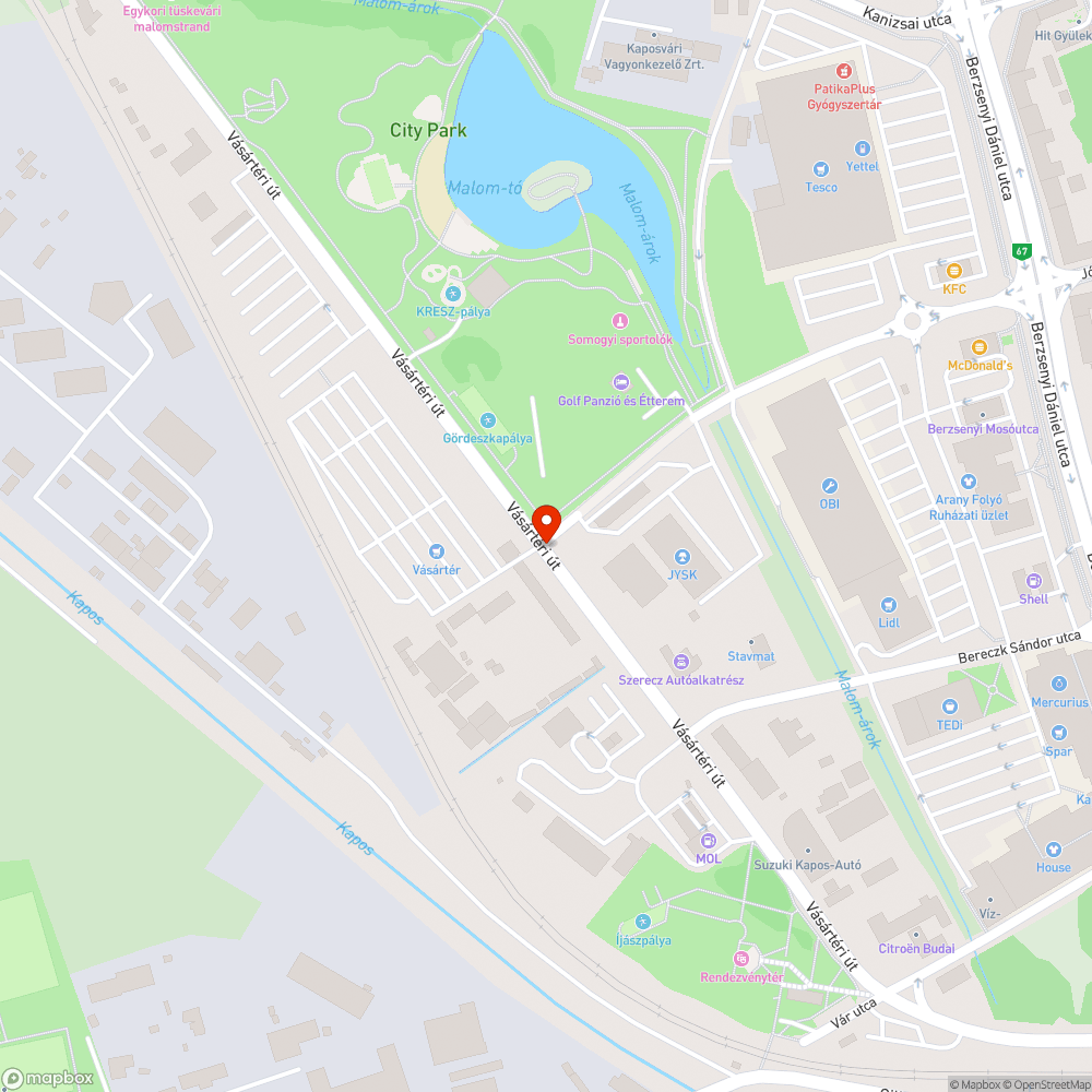 Törött utcanévtábla bejelentés helye