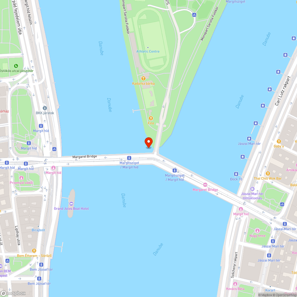 Budapest Margit híd kerékpárút bejelentés helye