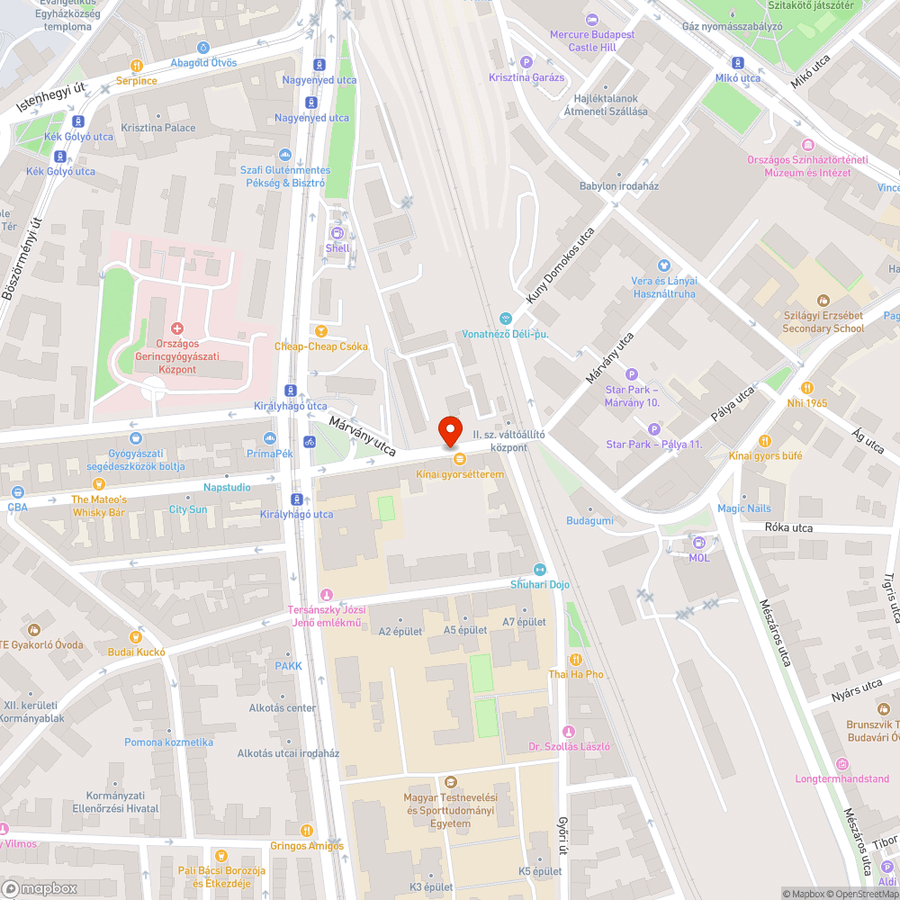 Problémás zebra bejelentés helye