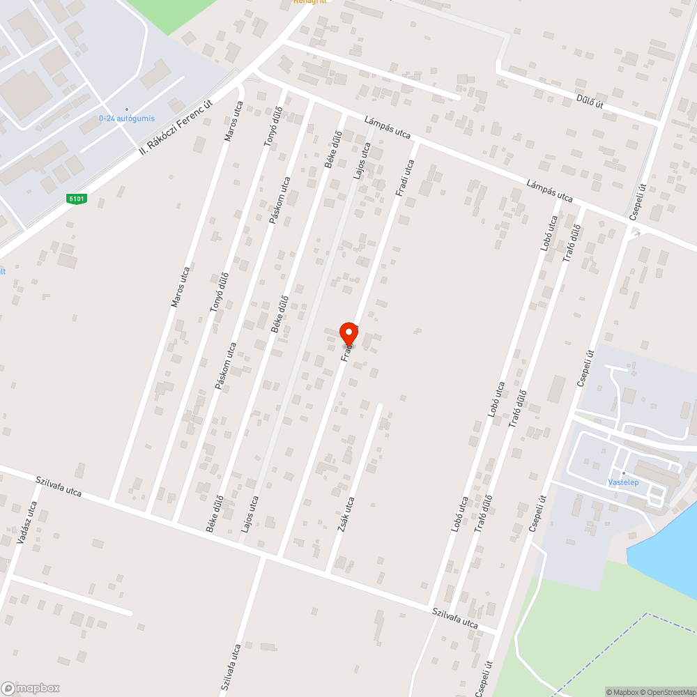 Itt hagyott szemét bejelentés helye