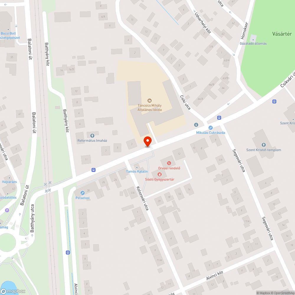 Iskola előtt kátyú bejelentés helye