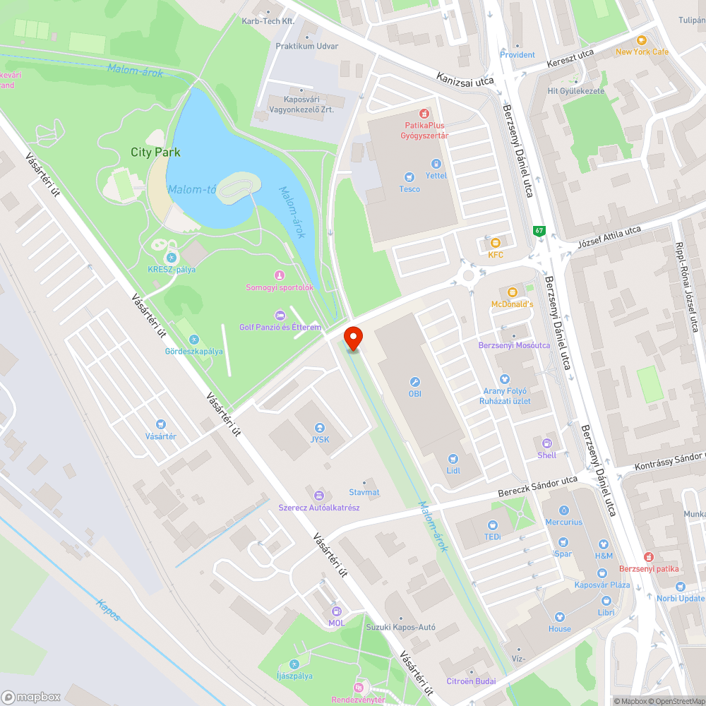 Vihar által megrongálódott fa bejelentés helye