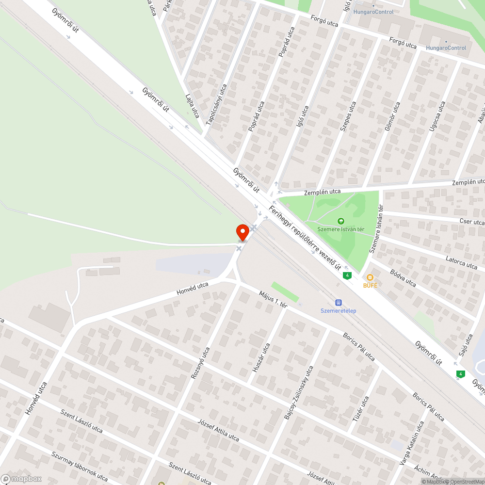 Vasúti átkelő túlzott ideig lezárása bejelentés helye