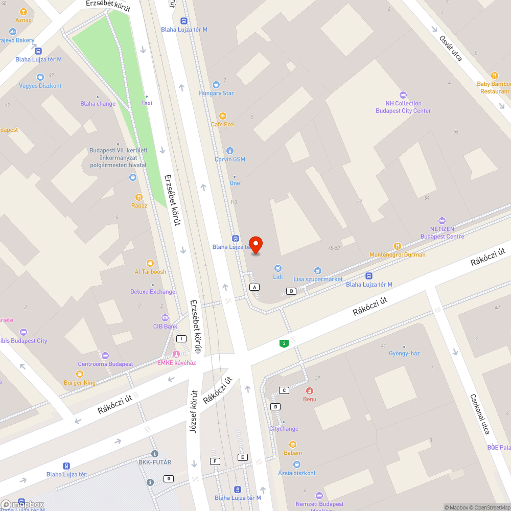 Használhatatlan rakodási terület bejelentés helye