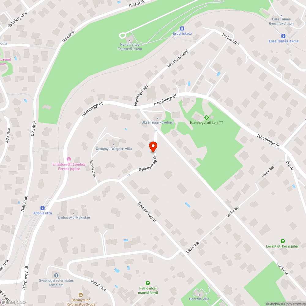 Kátyú bejelentés helye