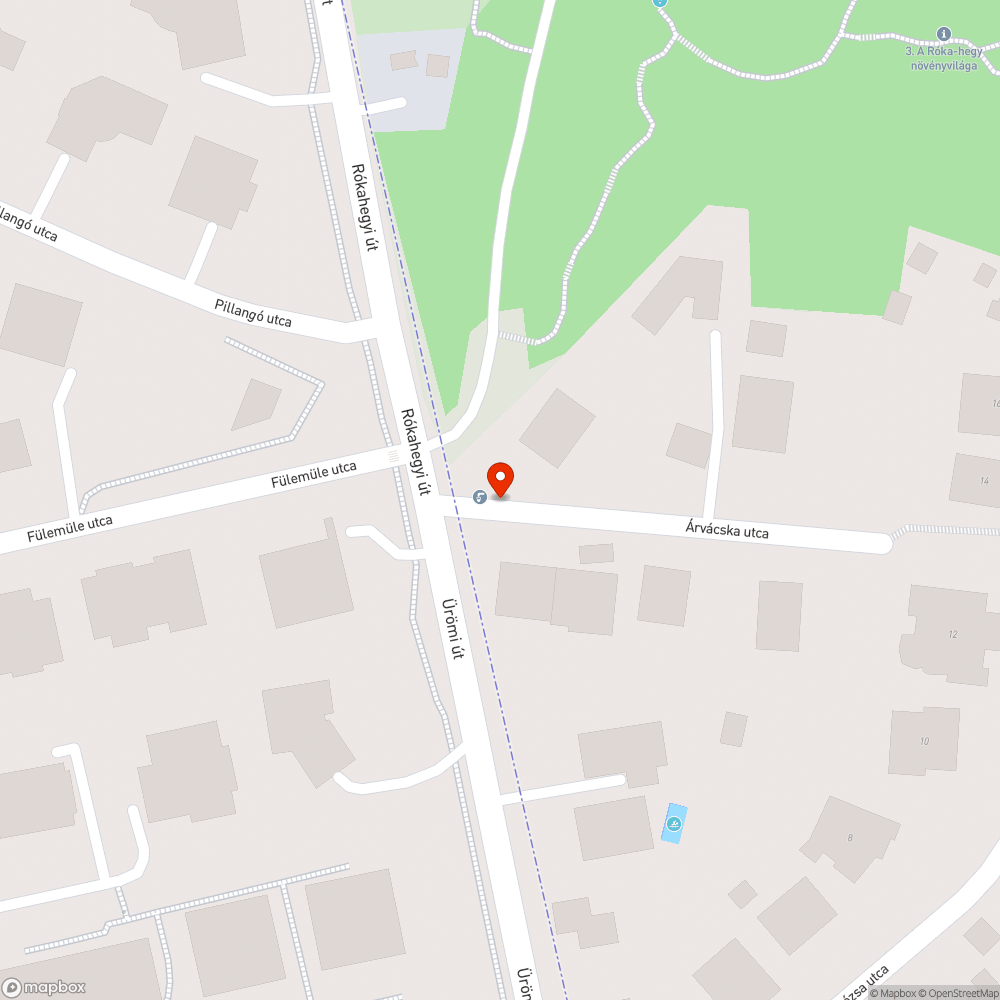 Rókahegyi kőfejtő bejárata kátyús bejelentés helye