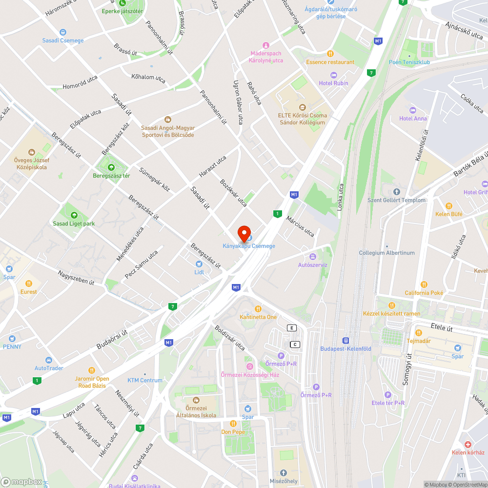 Megsüllyedt keret bejelentés helye