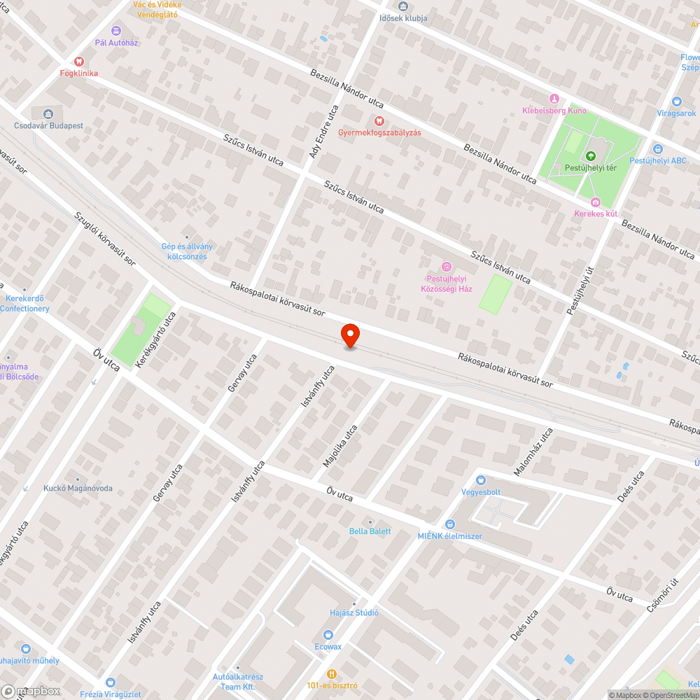 Hiányos fekvőrendőr a Szuglói körvasút soron bejelentés helye