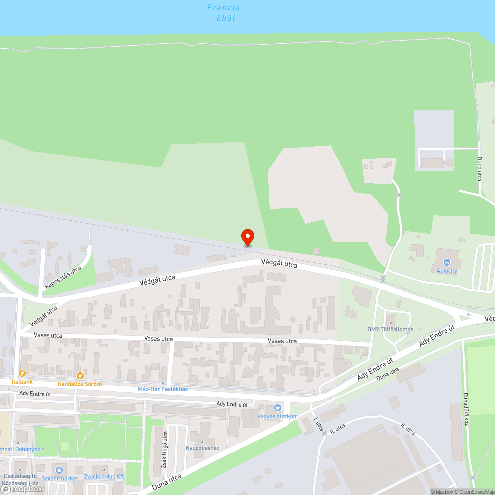 Csepel Védgát utca szemétlerakás bejelentés helye