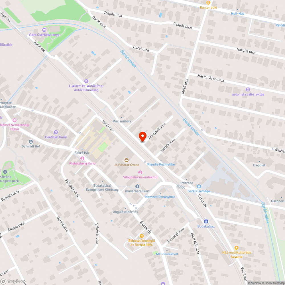 Útburkolat bontása utáni törmelék bejelentés helye