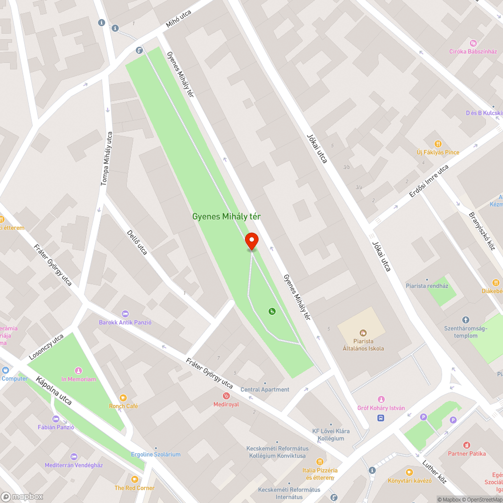 Mozgó oszlop bejelentés helye