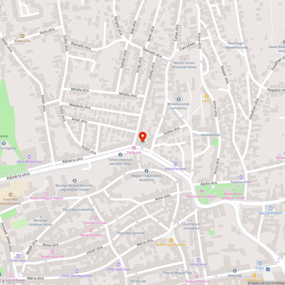 Töredezett, járhatatlan járdaszakasz bejelentés helye