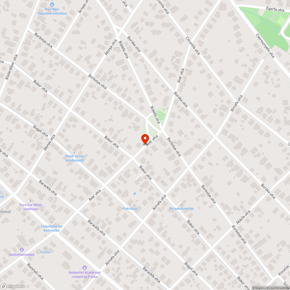 Hatalmas kátyúk, árkok bejelentés helye