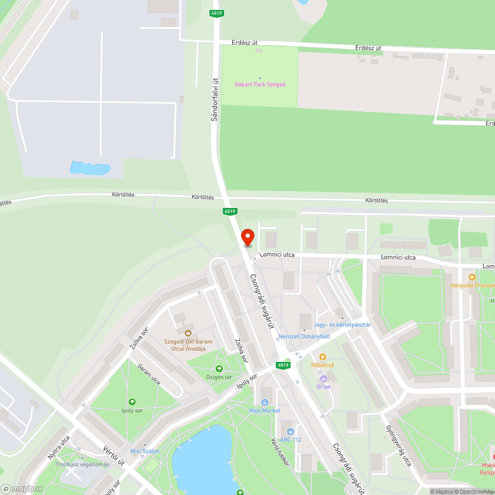 Több kátyú a kerékpárút egy rövid szakaszán bejelentés helye