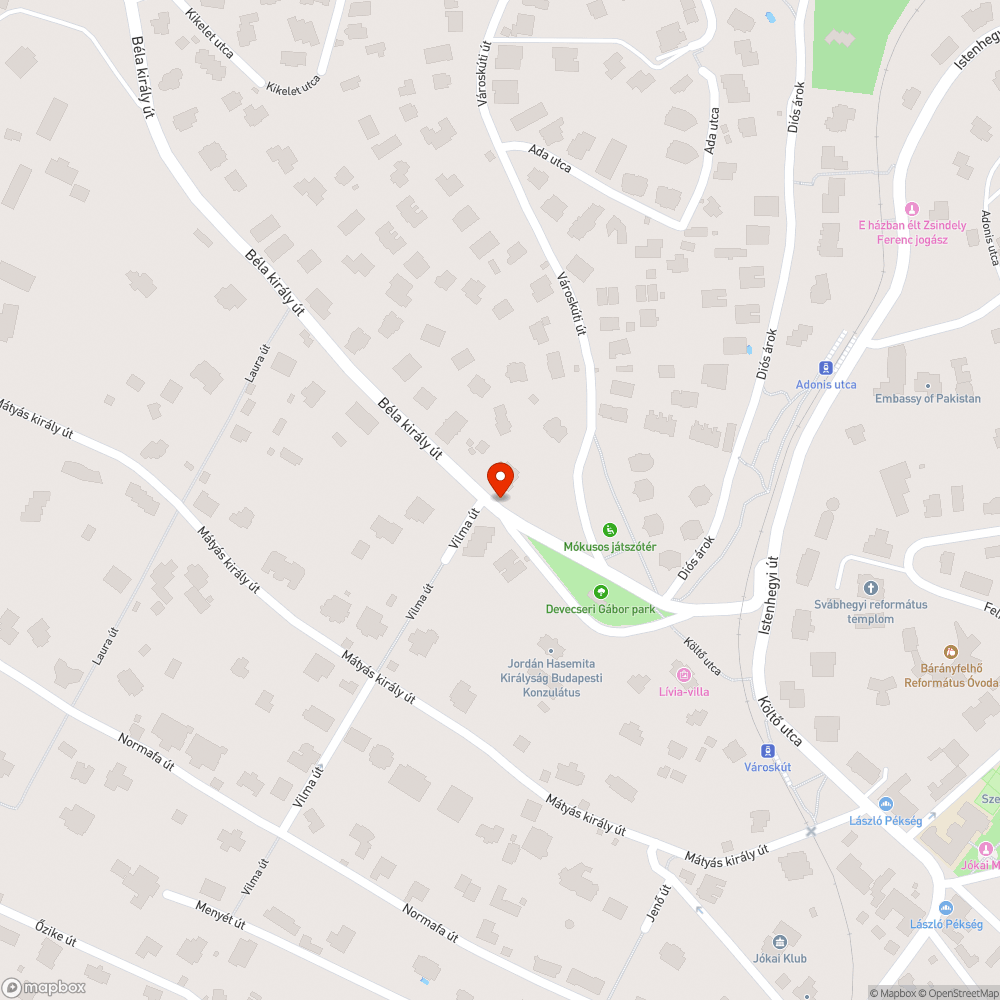 Tönkretett járdaszakasz bejelentés helye