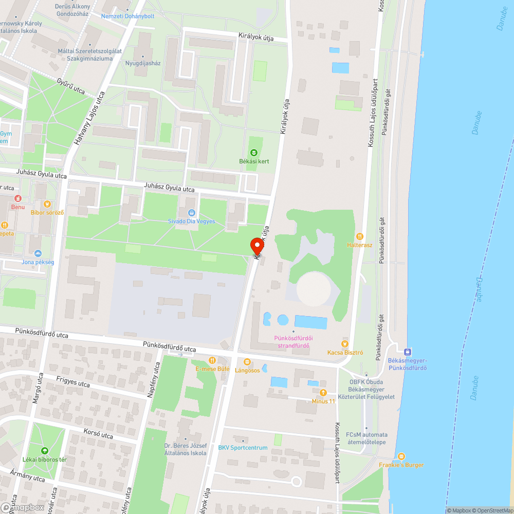 Beton és szemét a zöldterületen bejelentés helye