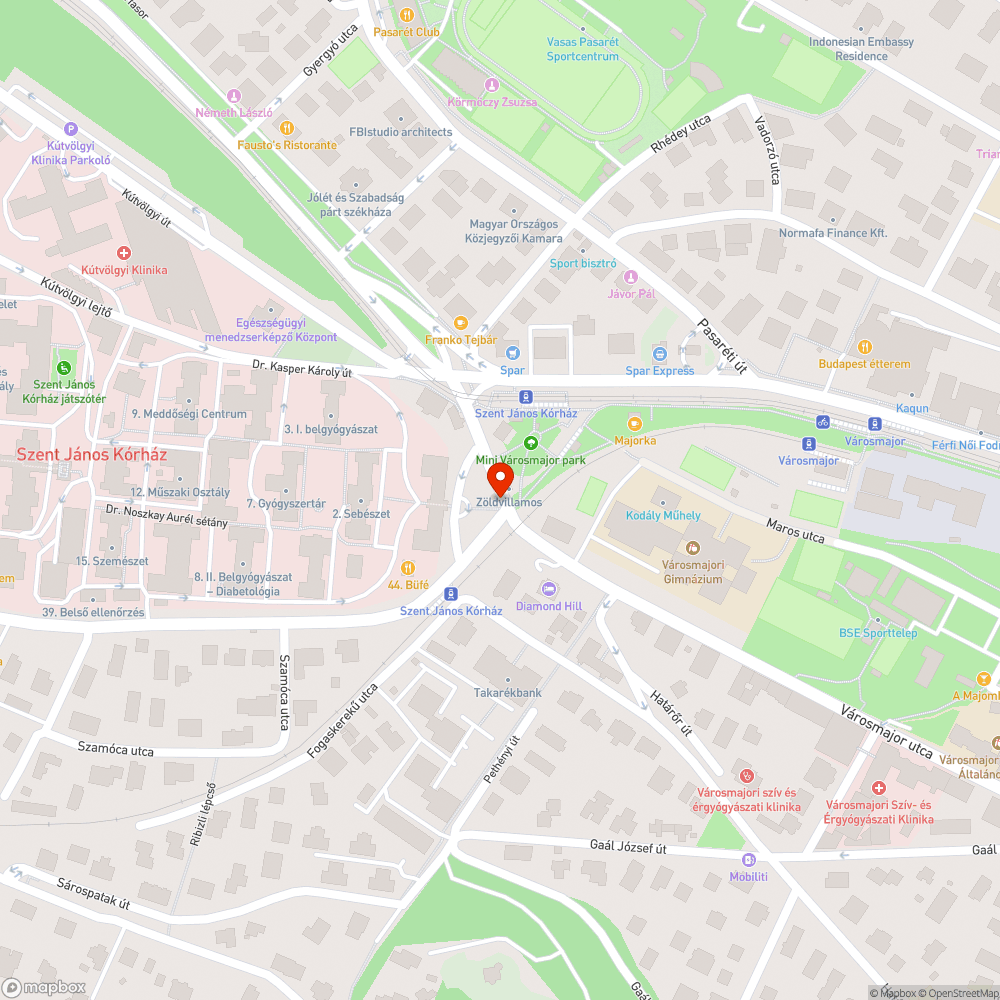 Sérült jelzőlámpa bejelentés helye