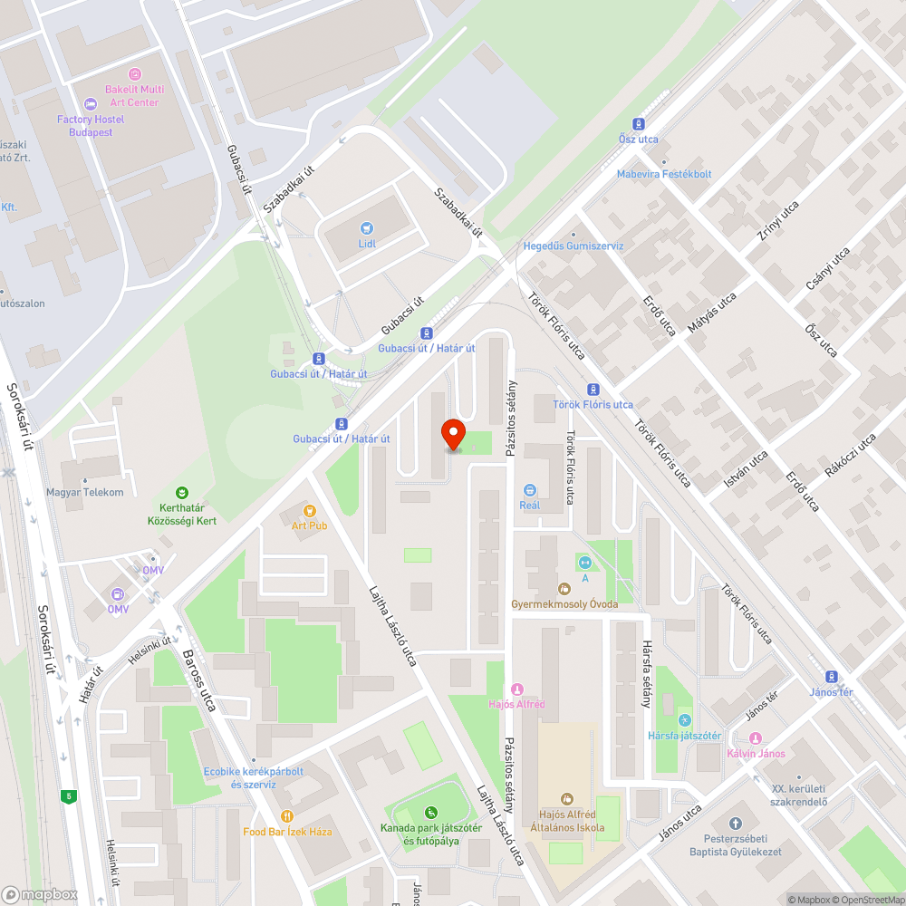 Szemét a parkban bejelentés helye