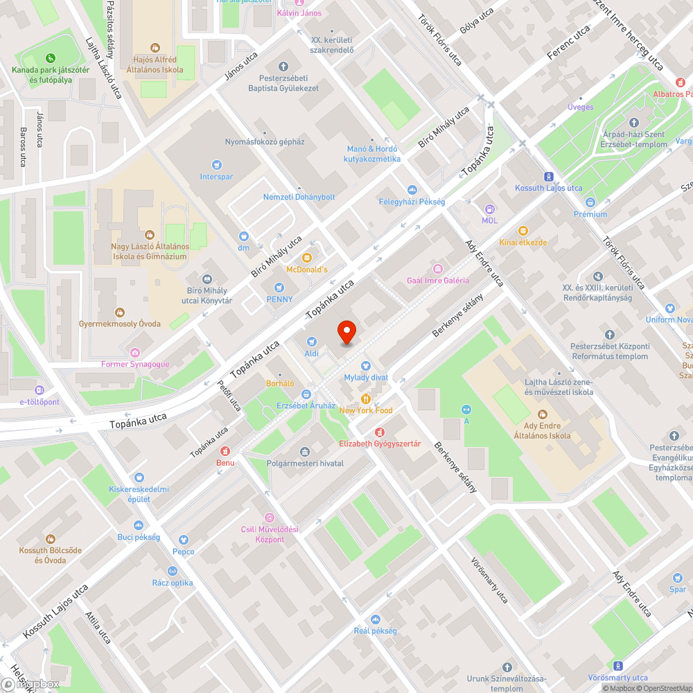 Hiányzó világítás bejelentés helye