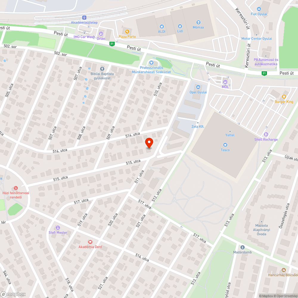 Járhatatlan járda bejelentés helye