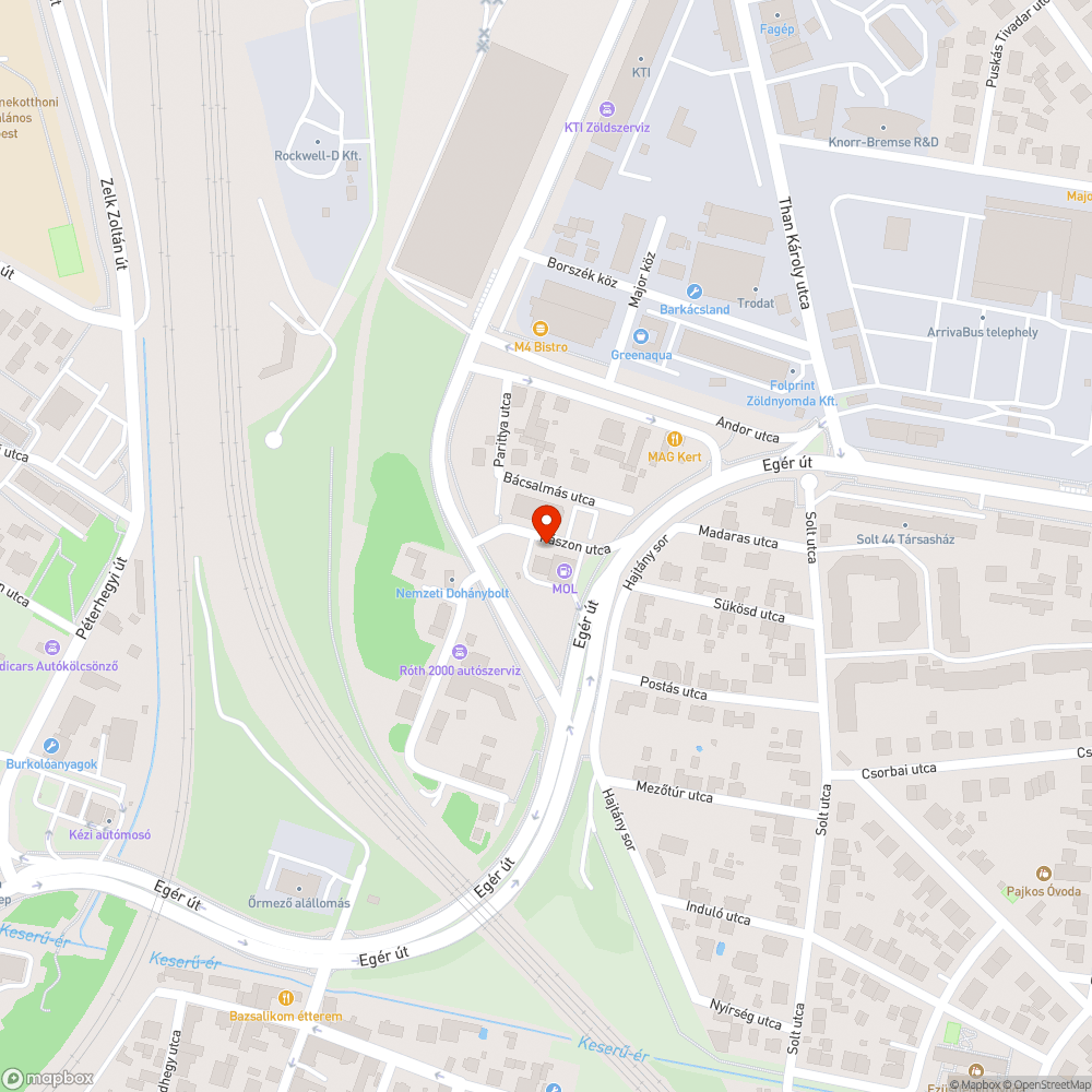 Elhagyott jármű bejelentés helye