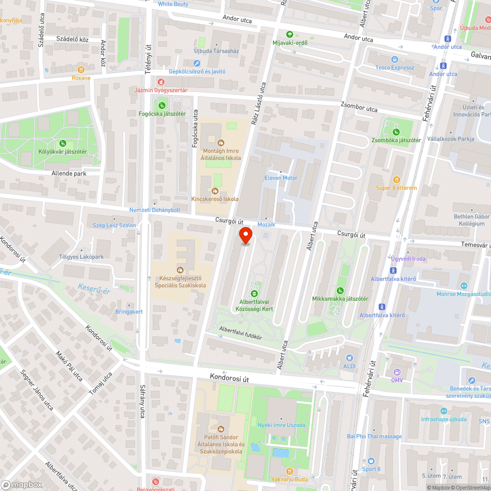 Parkolóban ott hagyott jármű bejelentés helye