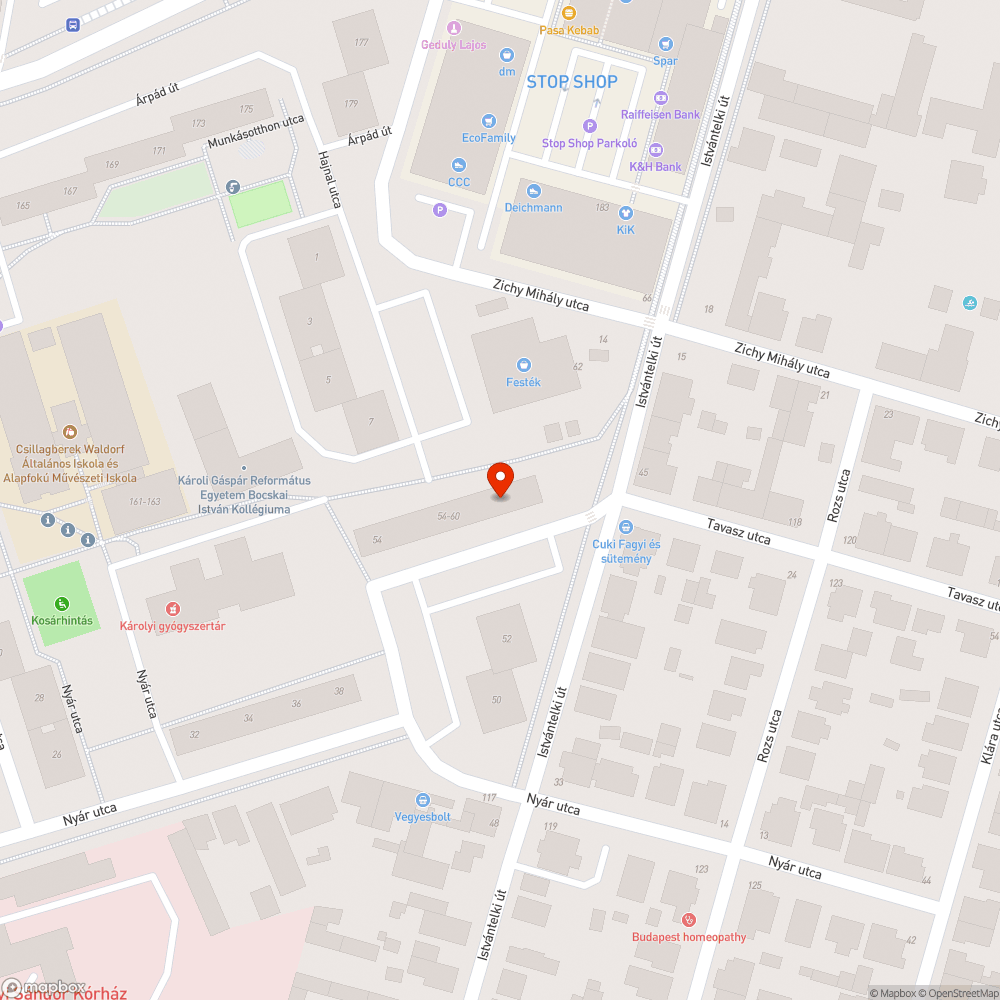 Kátyúk bejelentés helye