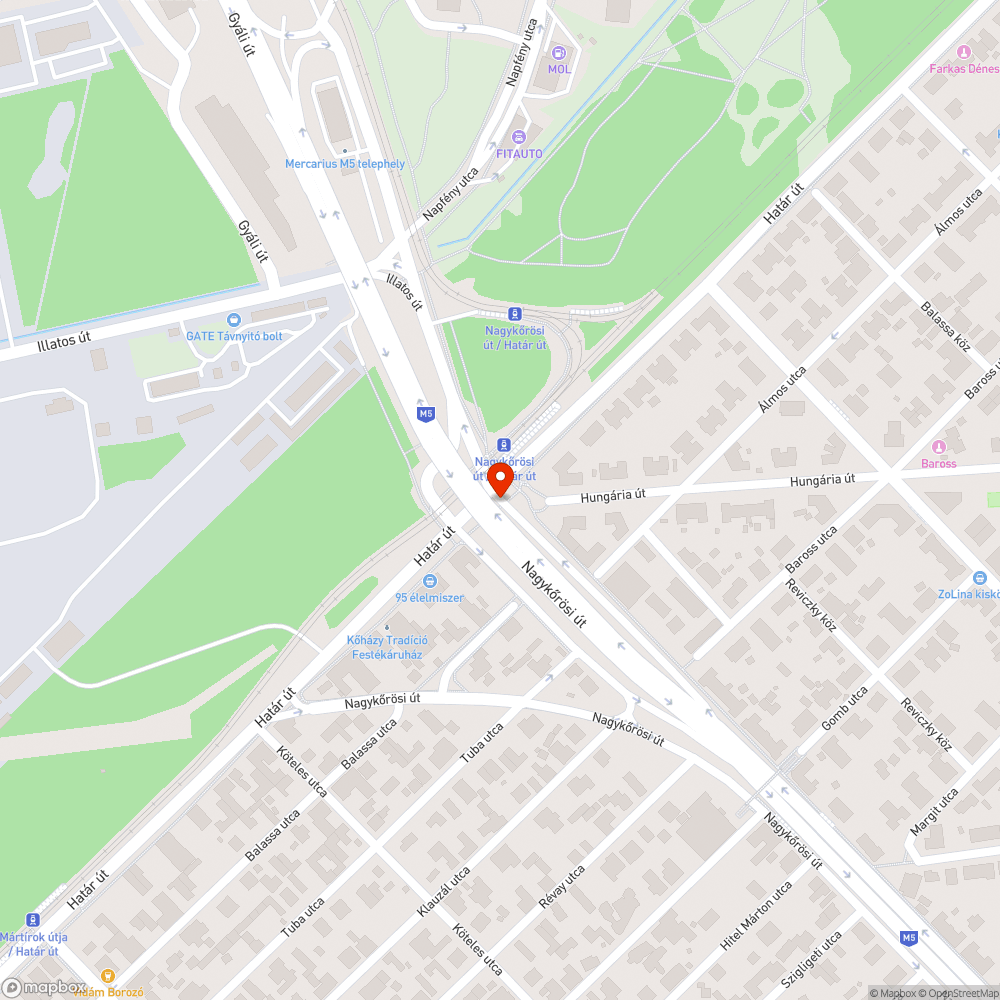 Szemét útszél bejelentés helye