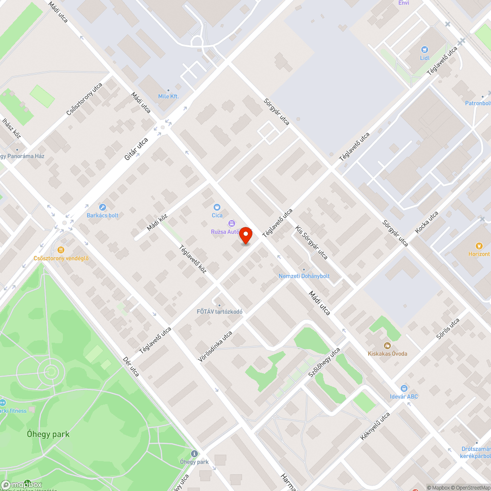 Elhagyott roncs bejelentés helye