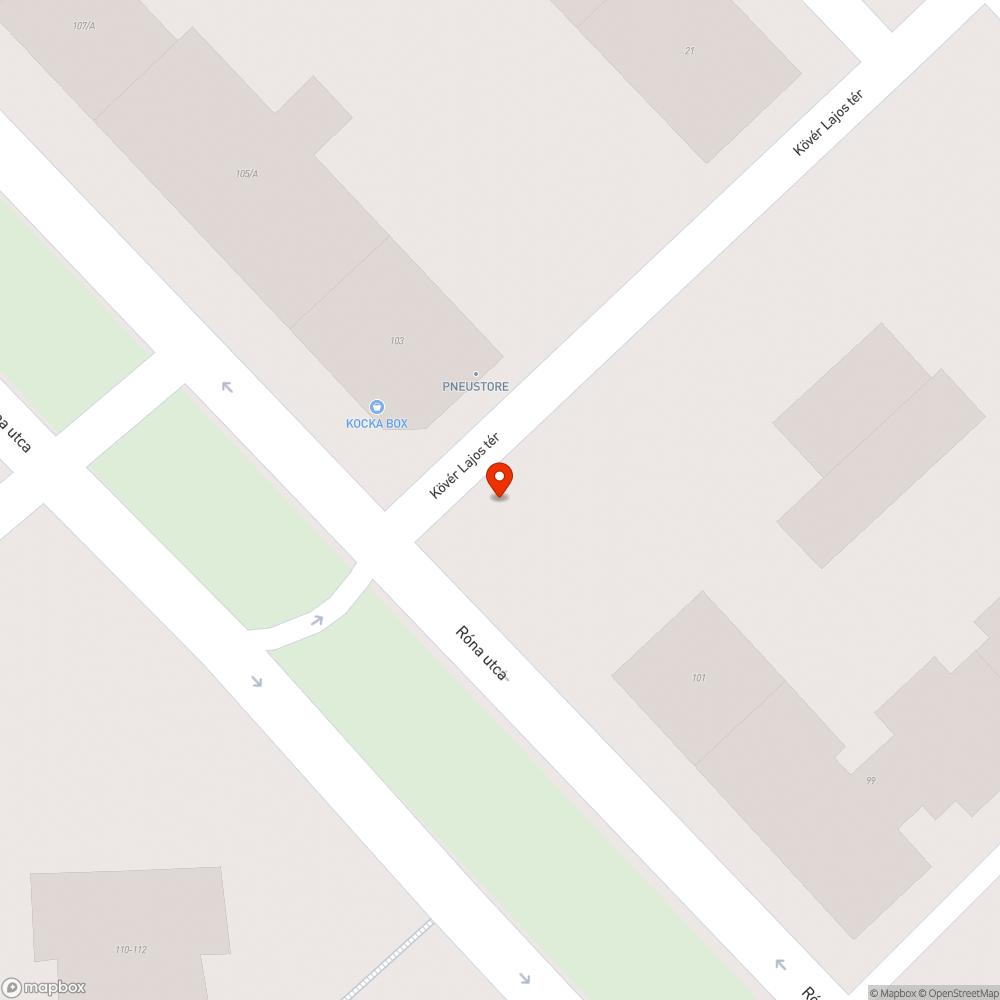 Kivágott fák, zöldhulladék (0001887MG?) bejelentés helye