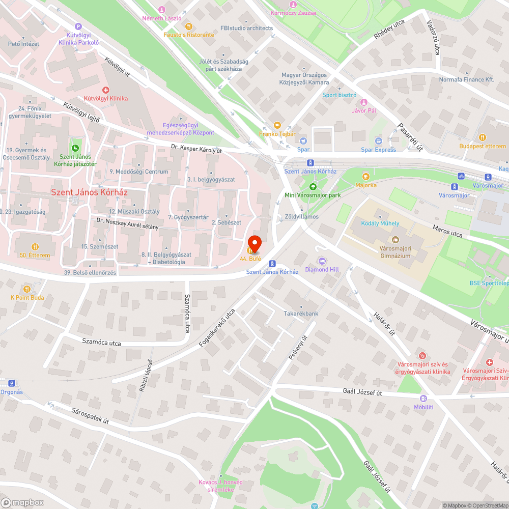 Szétesett közműakna a kórház tövében bejelentés helye