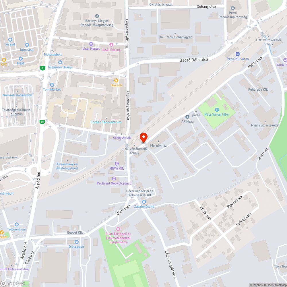 Beláthatatlan kereszteződés bejelentés helye