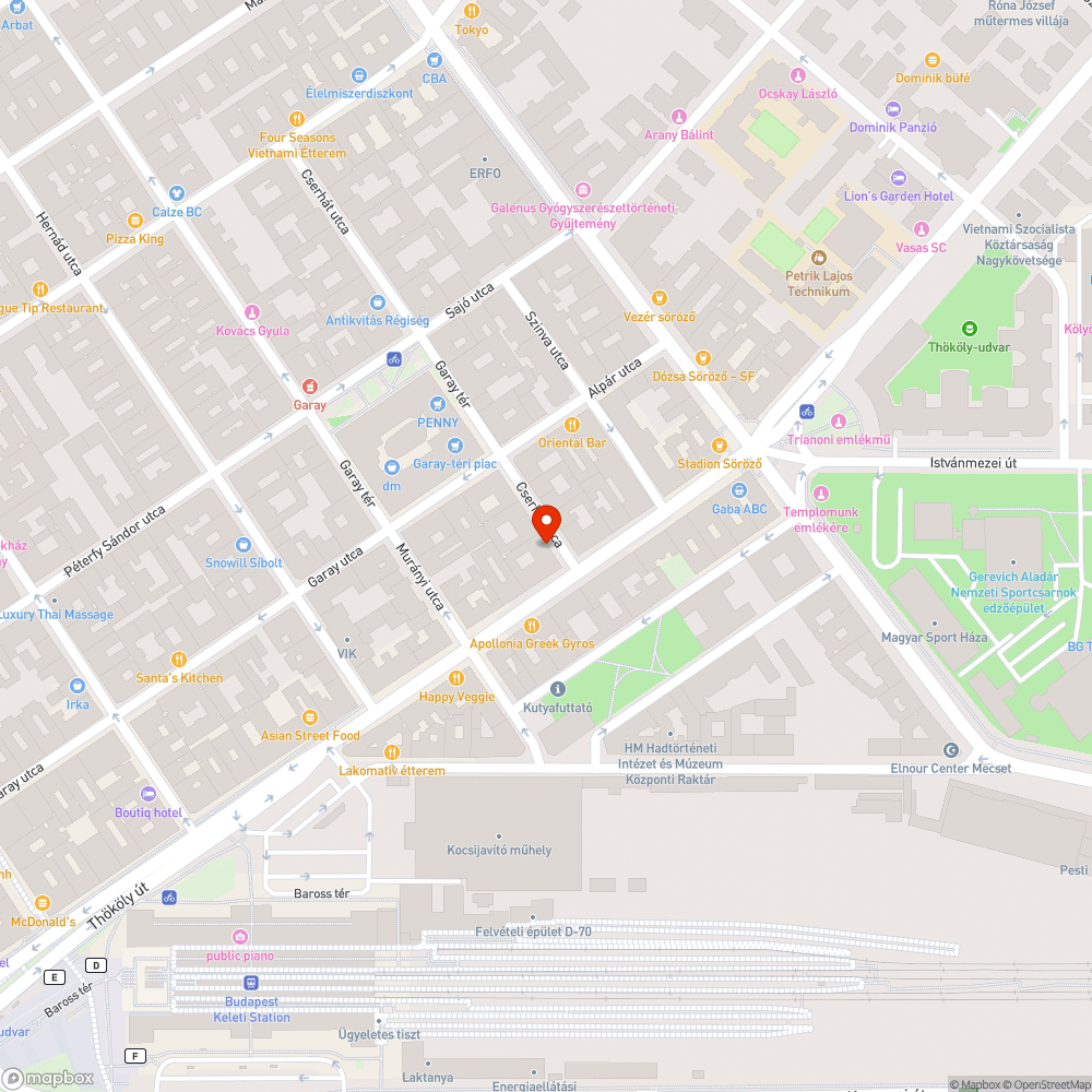 Betört kirakat , leesett műkő bejelentés helye