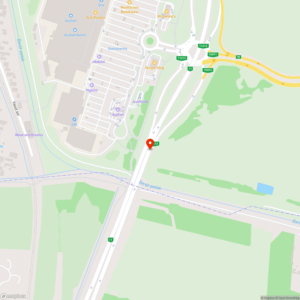 Elválasztó háló sérült, belóg a sávba bejelentés helye