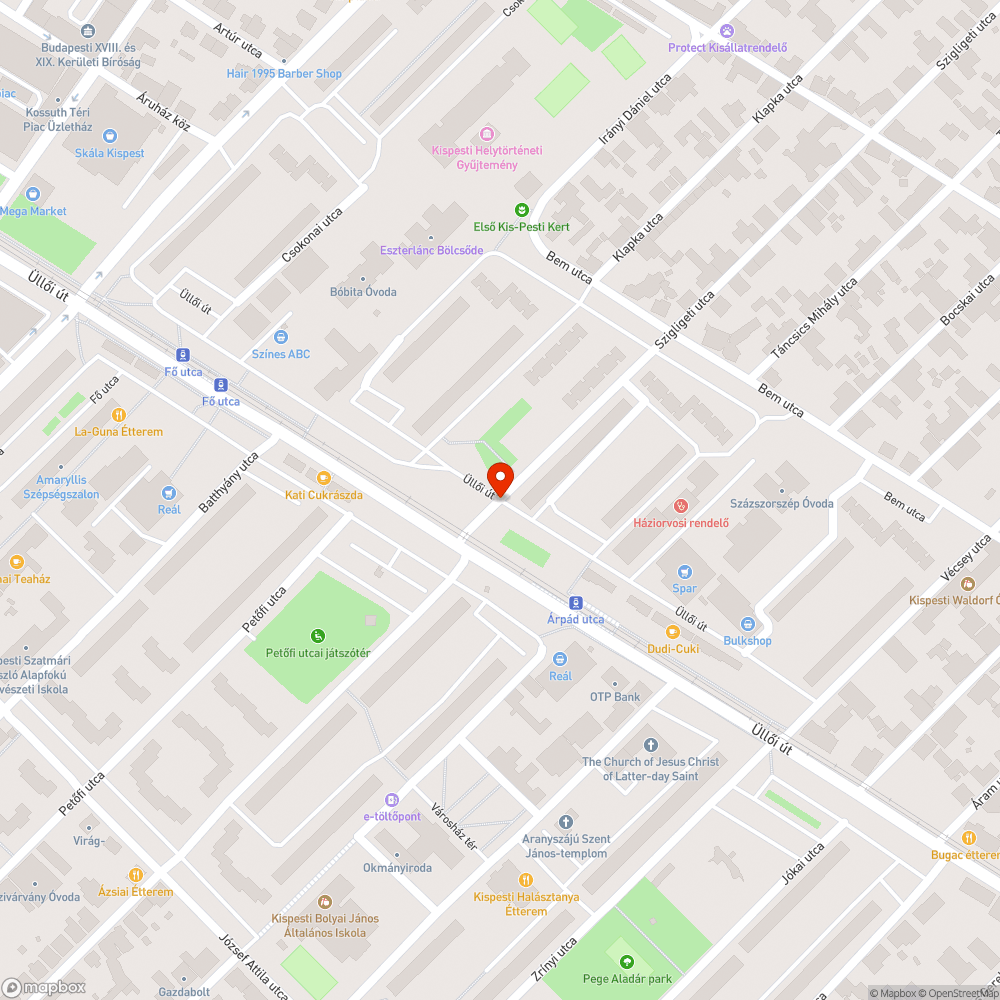 Kátyú bejelentés helye