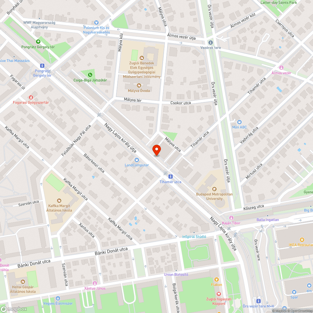 Földes, kátyús, sáros parkoló bejelentés helye