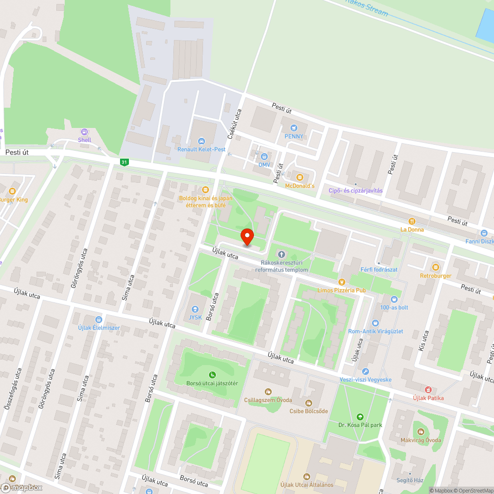 Óriási kátyúk - Újlak utca bejelentés helye