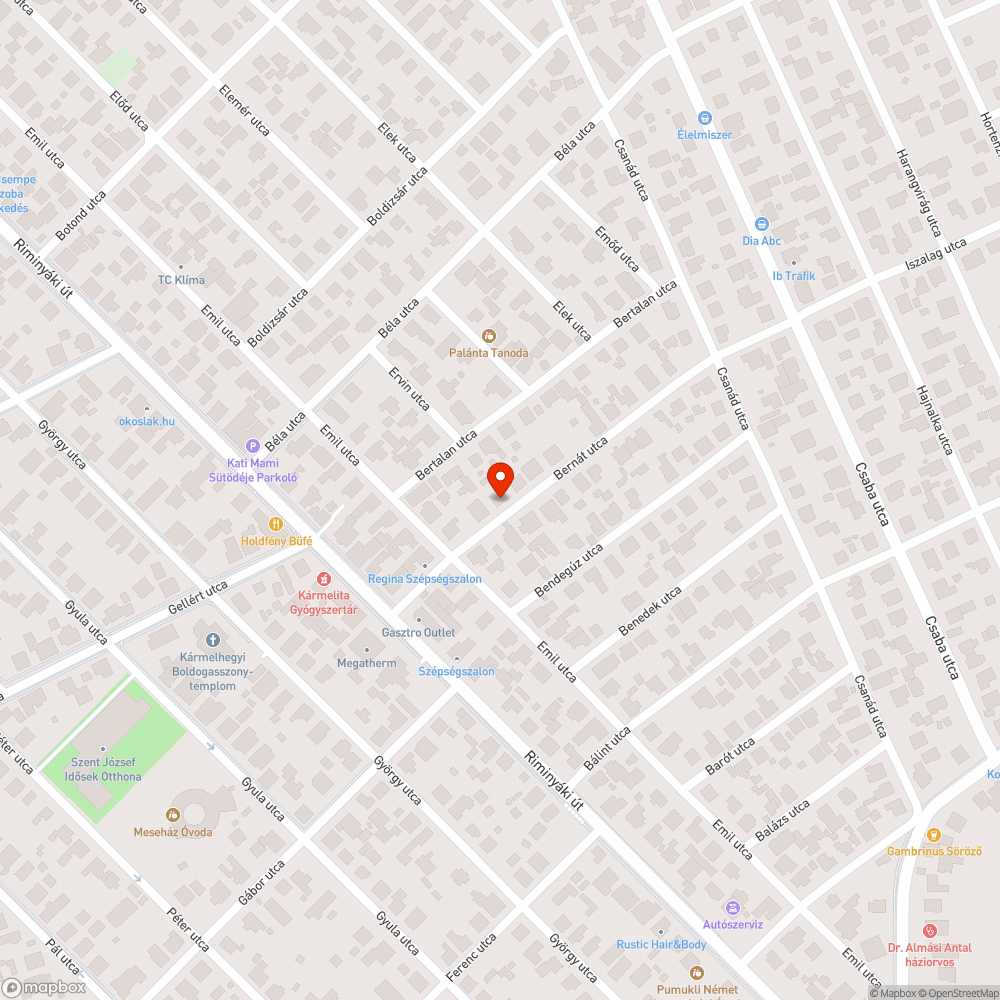 Óriáskráterek a Bernát utcában bejelentés helye