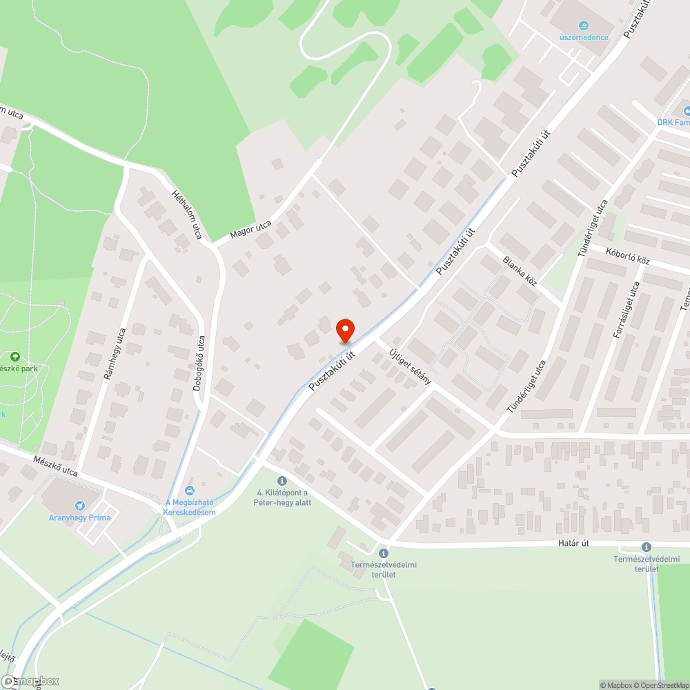 Kátyúk sorozata a Pusztakúti úton bejelentés helye