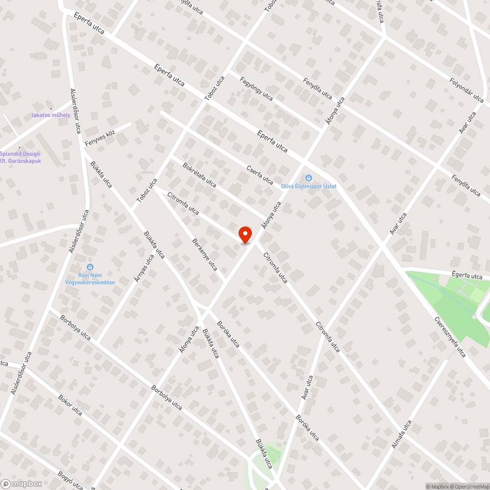 Csapadék által kimosott út bejelentés helye