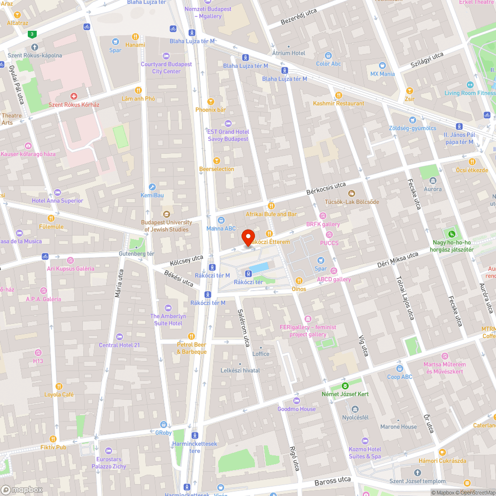 Rákóczi tér takarítása bejelentés helye