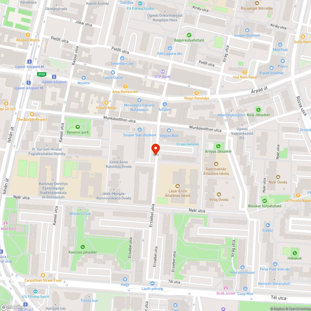 Eldugult víznyelő - Erzsébet utca bejelentés helye