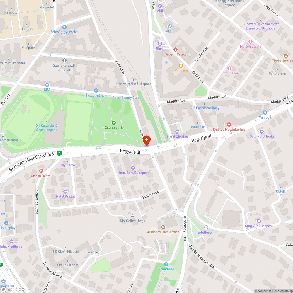 Kátyúk - Hegyalja út bejelentés helye