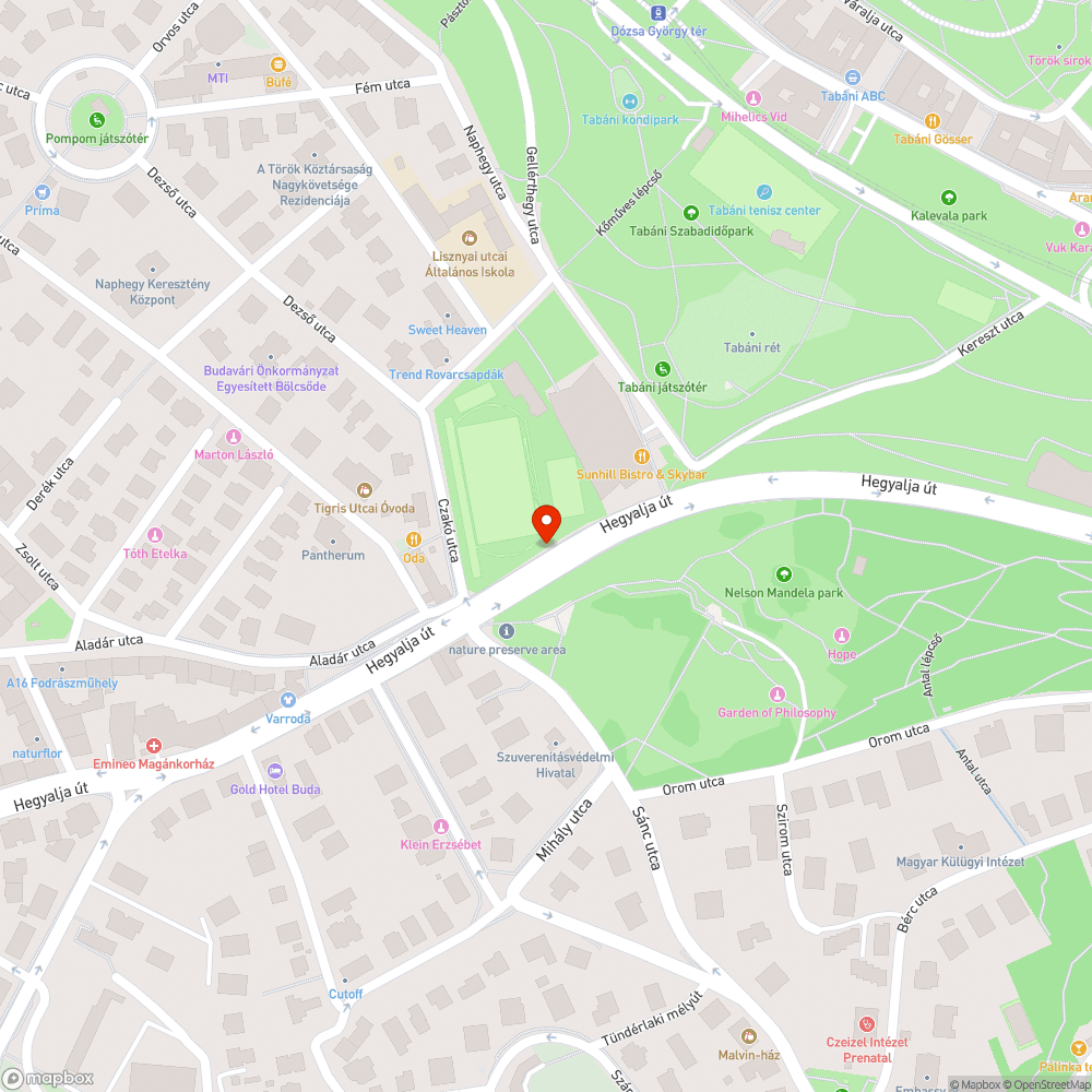 Dísztárcsaszaggató Hegyalja út bejelentés helye