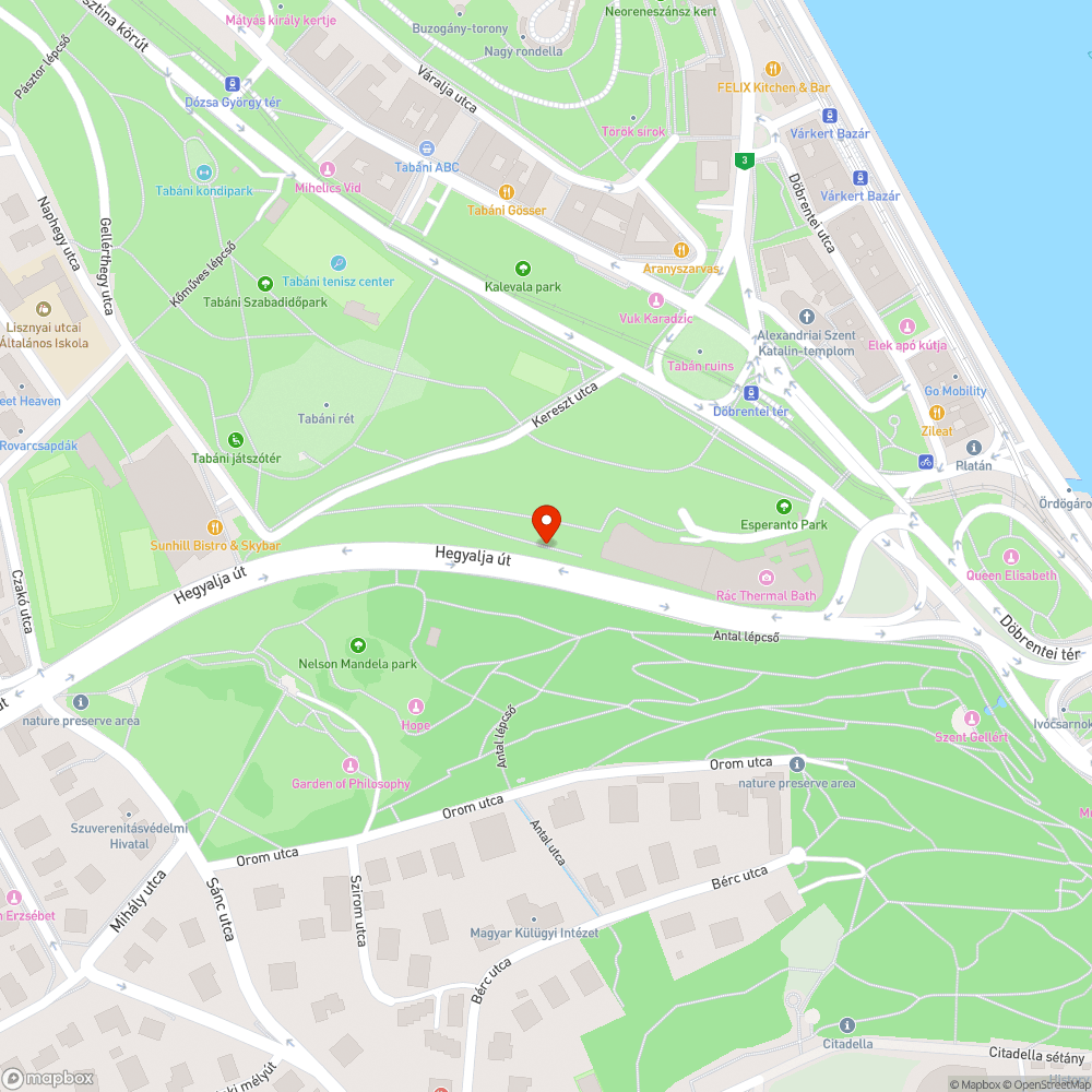 Hegyalja úti kátyú bejelentés helye