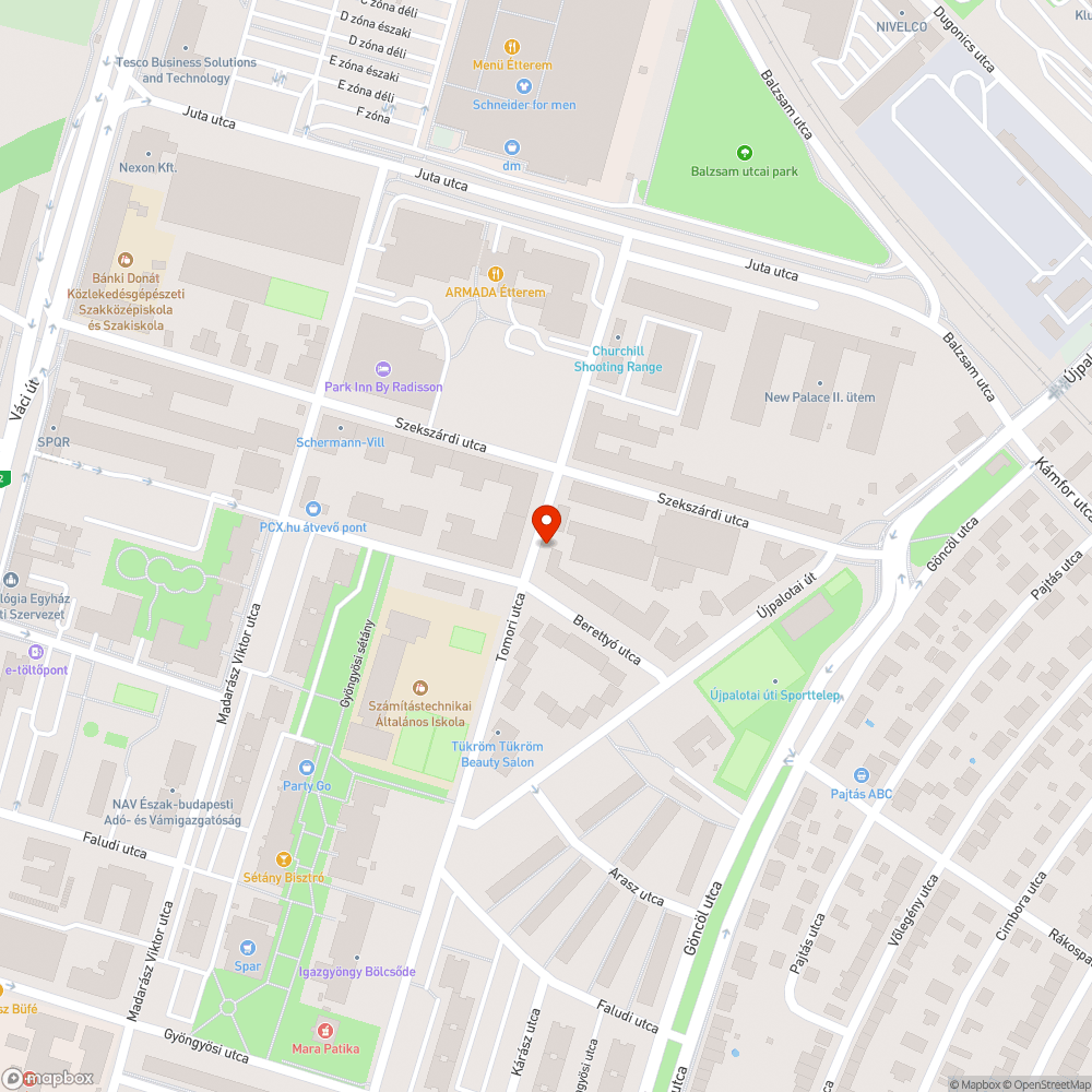 Lezárt járda bejelentés helye